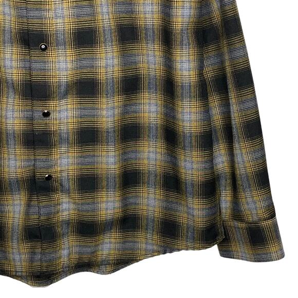 Dixxon Flannel Co Brownells Mens Medium Big Iron Plaid Shirt Pearl Snaps Collab - Picture 6 of 10